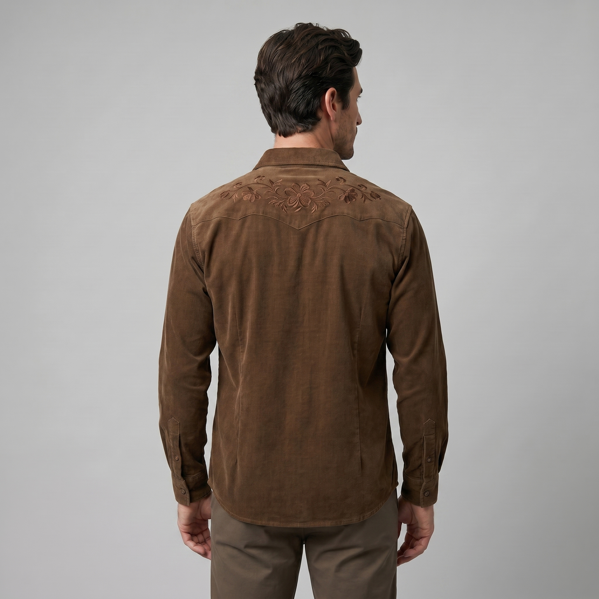 Men's Corduroy Long Sleeve Casual Shirt