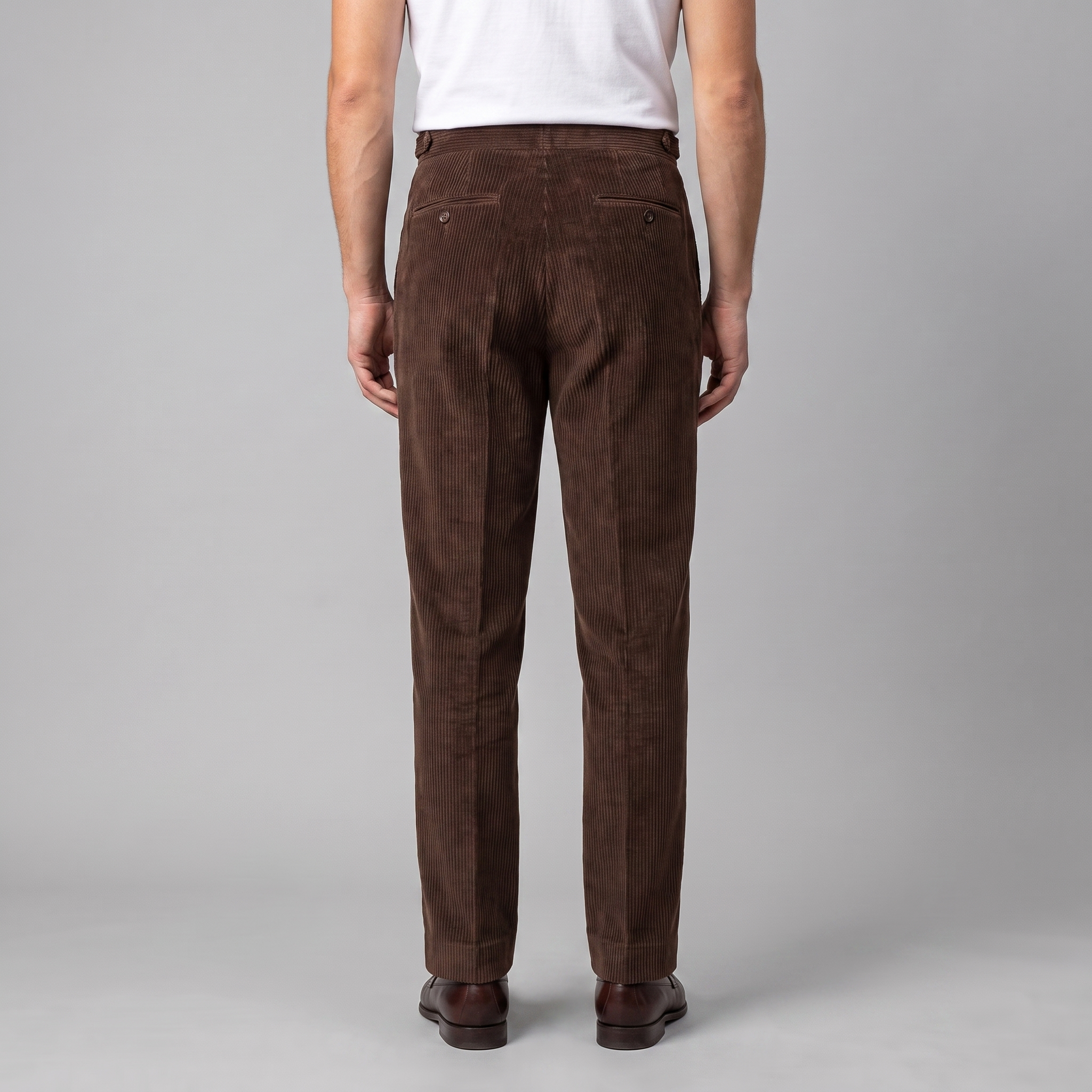 Men's Corduroy Pleated Trousers