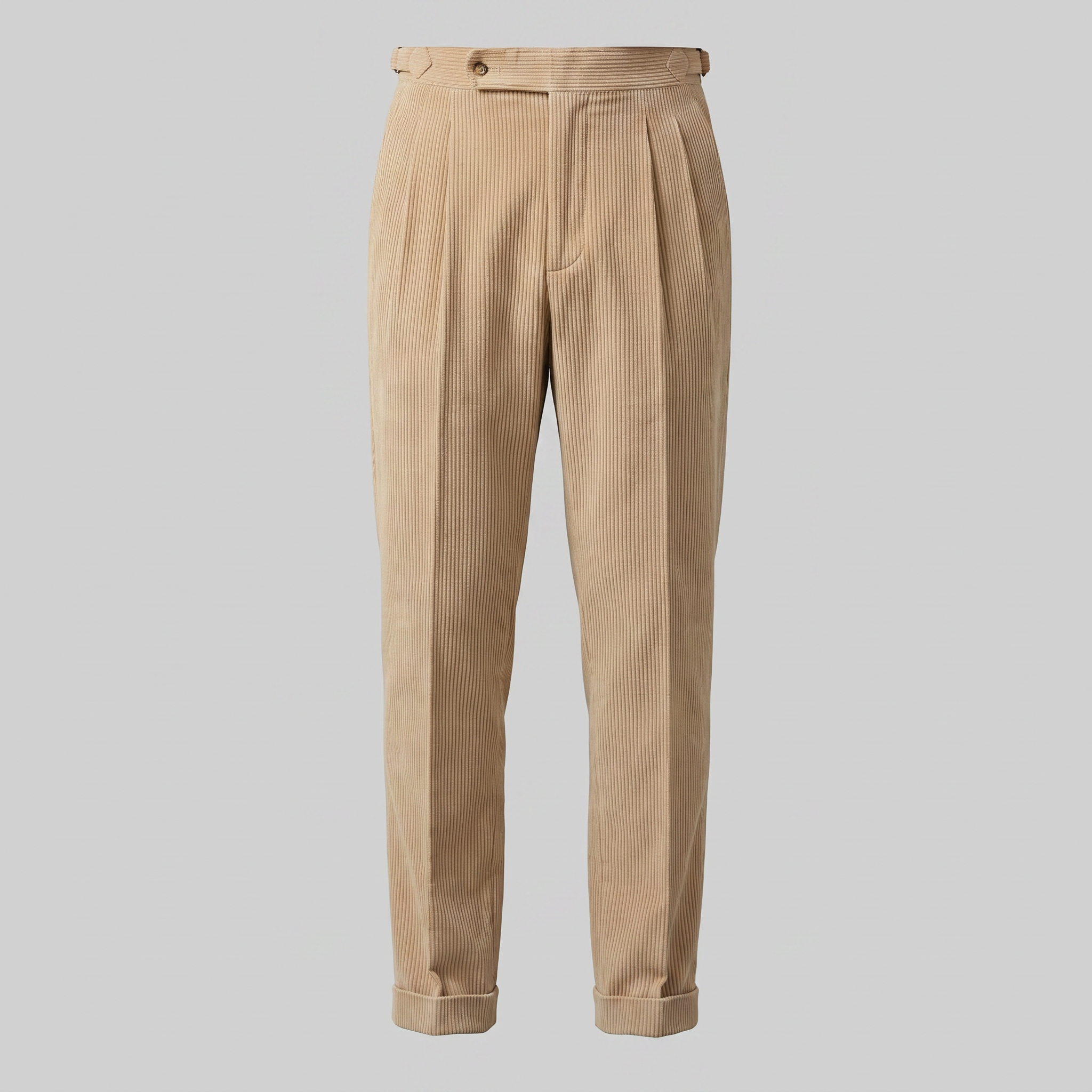 Men's Corduroy Pleated Trousers