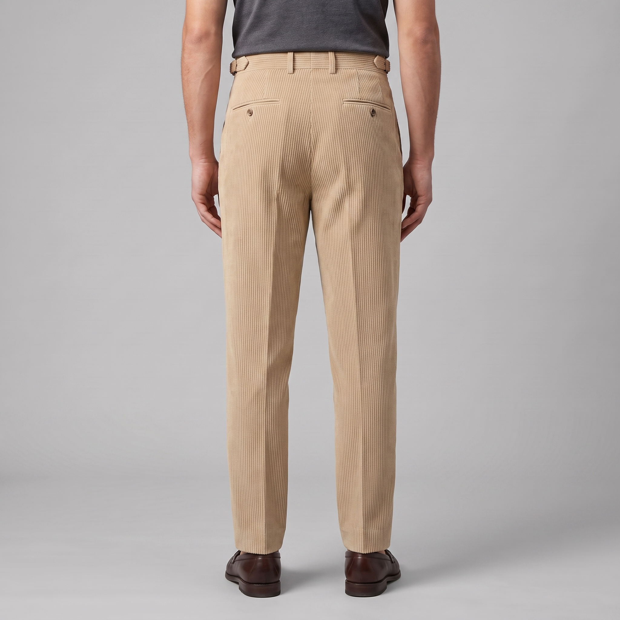 Men's Corduroy Pleated Trousers