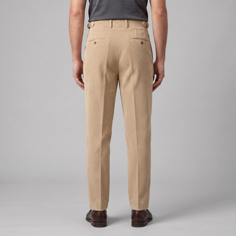 Men's Corduroy Pleated Trousers