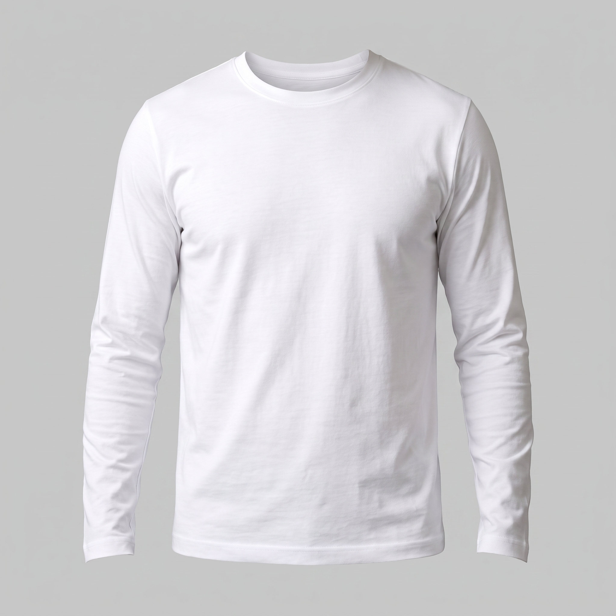 Men's Cotton Blend Long Sleeve Crew Neck Shirt