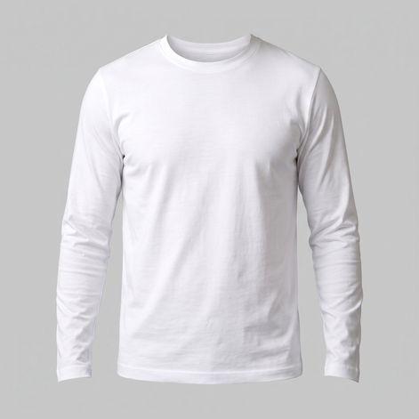 Men's Cotton Blend Long Sleeve Crew Neck Shirt
