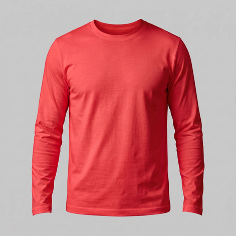 Men's Cotton Blend Long Sleeve Crew Neck Shirt
