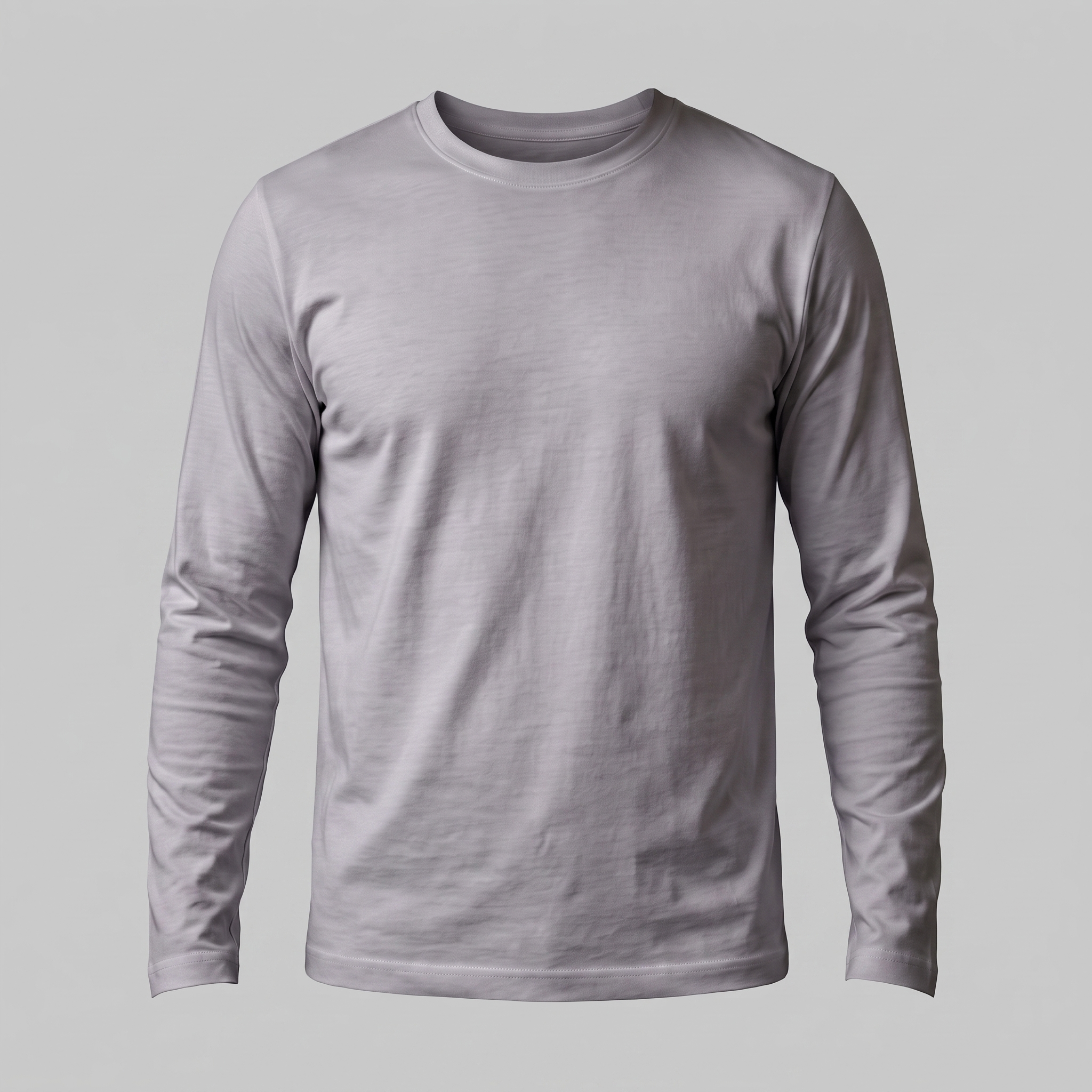Men's Cotton Blend Long Sleeve Crew Neck Shirt