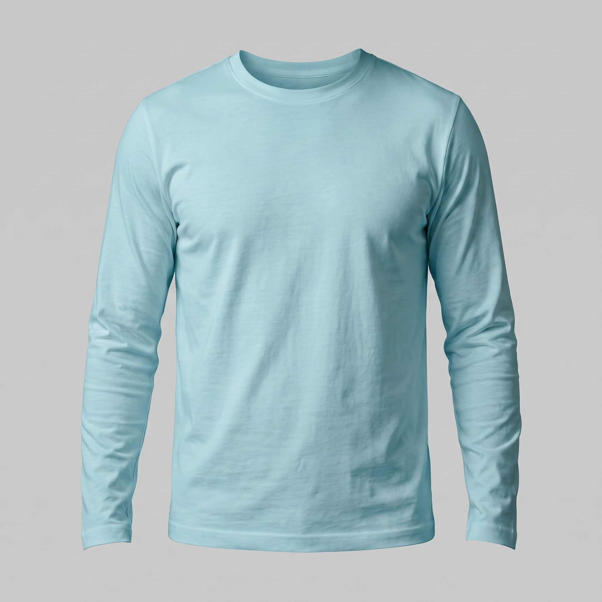 Men's Cotton Blend Long Sleeve Crew Neck Shirt