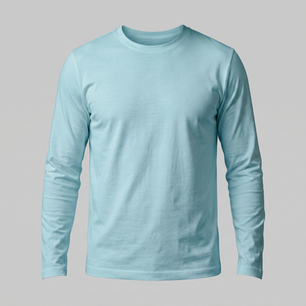 Men's Cotton Blend Long Sleeve Crew Neck Shirt