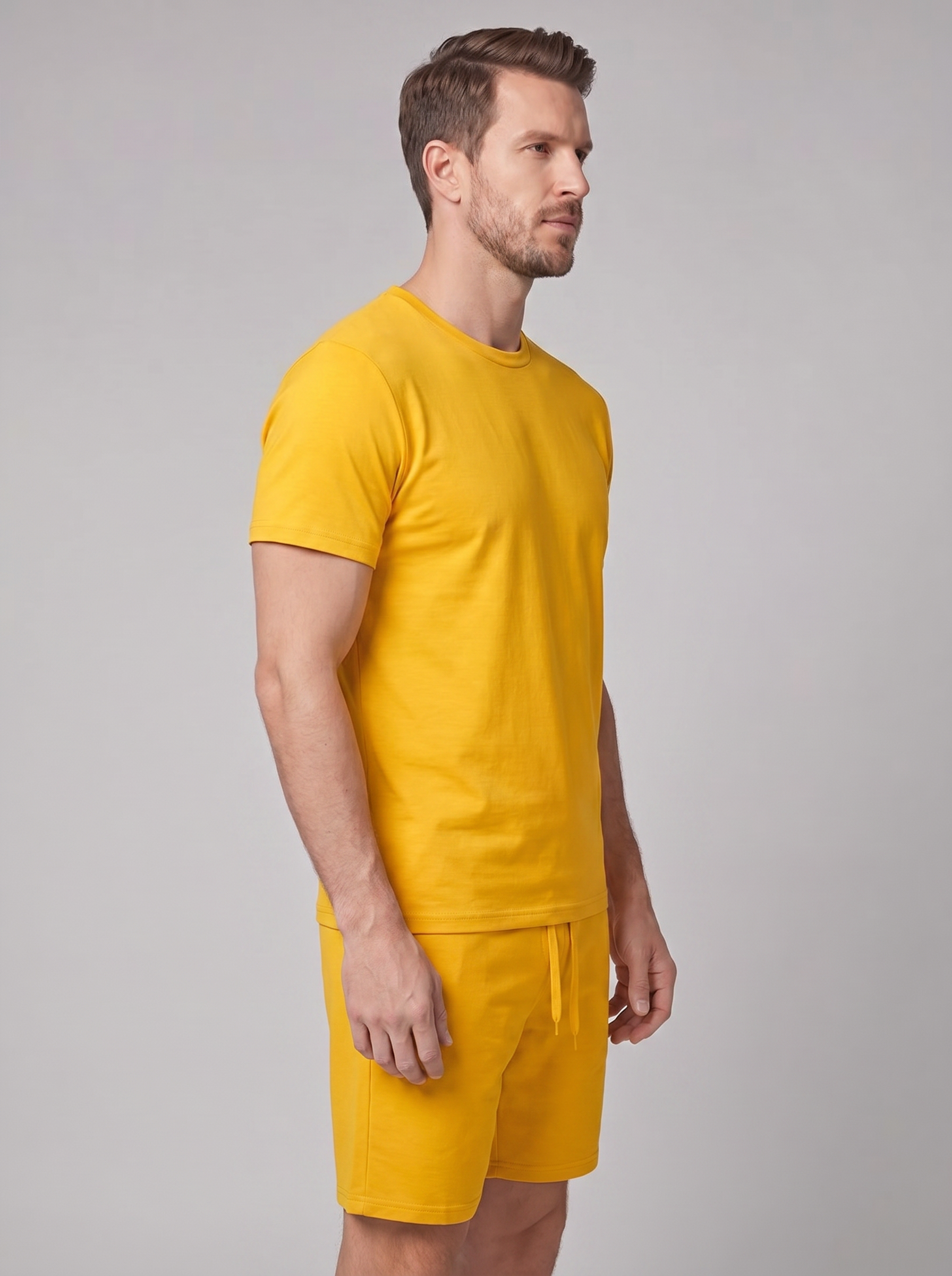 Men's Cotton Blend T-Shirt and Shorts Co-Ord Set