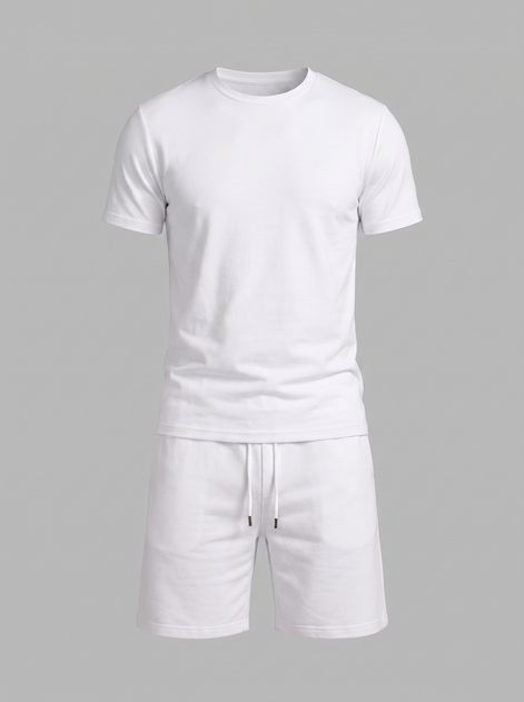 Men's Cotton Blend T-Shirt and Shorts Co-Ord Set