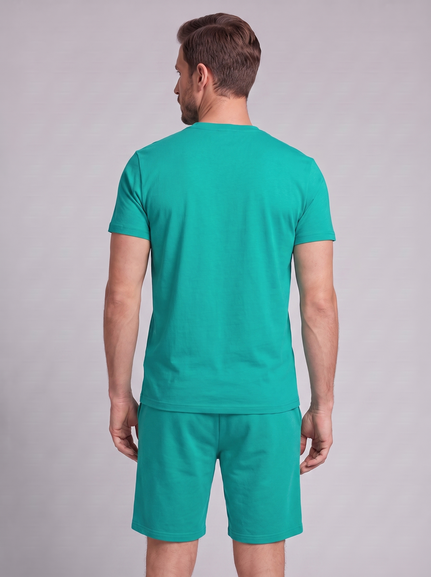 Men's Cotton Blend T-Shirt and Shorts Co-Ord Set