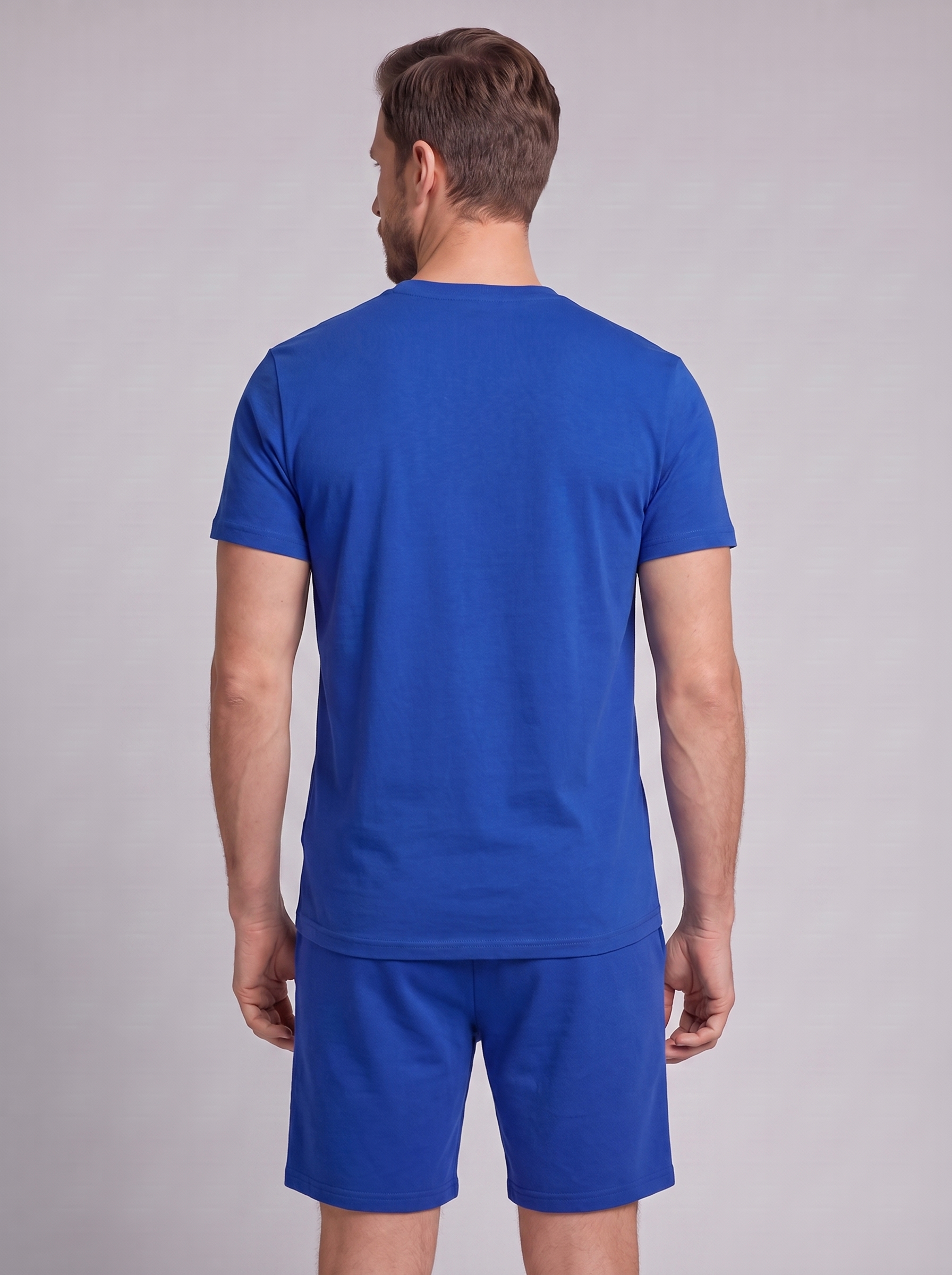 Men's Cotton Blend T-Shirt and Shorts Co-Ord Set