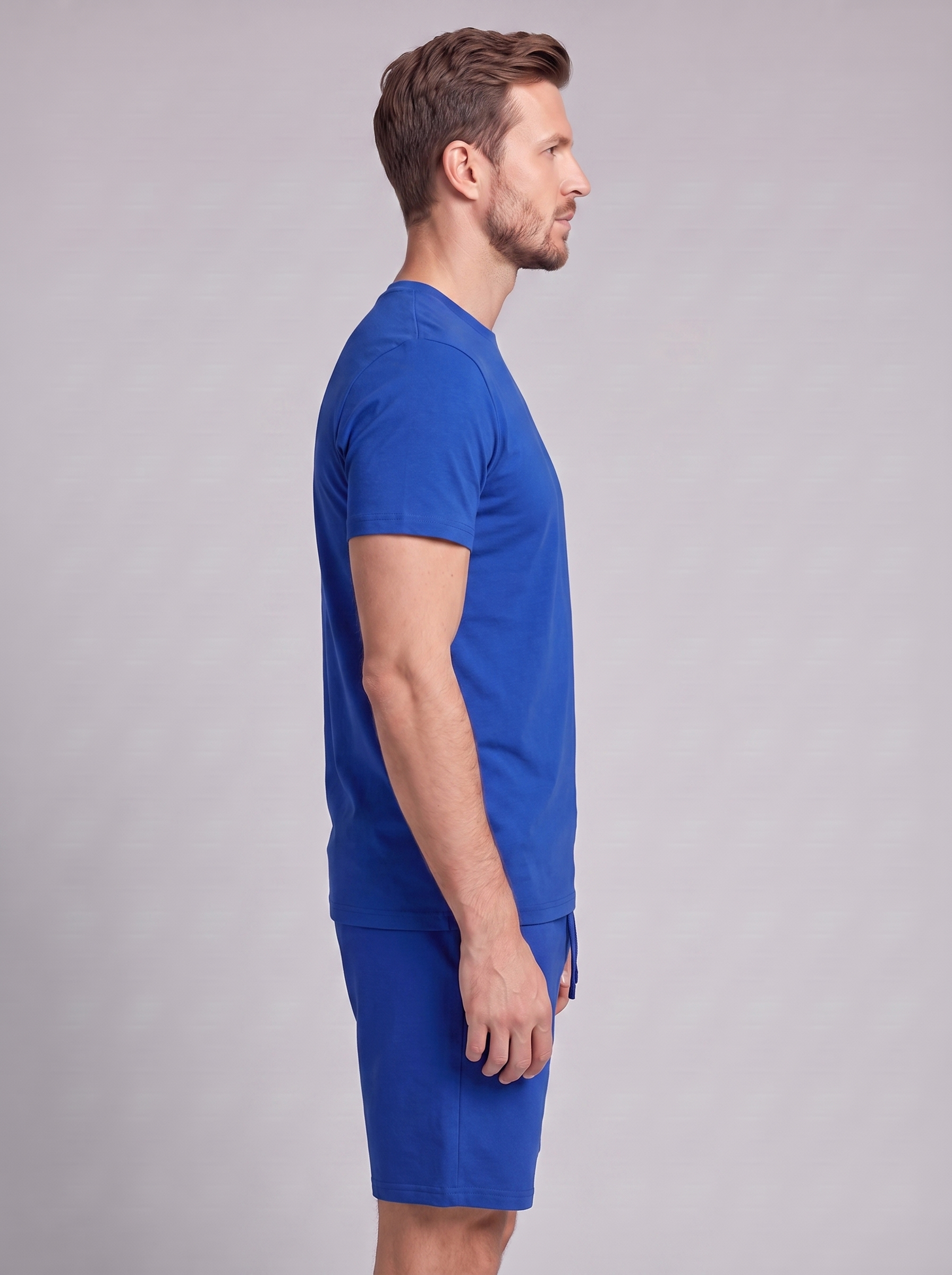 Men's Cotton Blend T-Shirt and Shorts Co-Ord Set