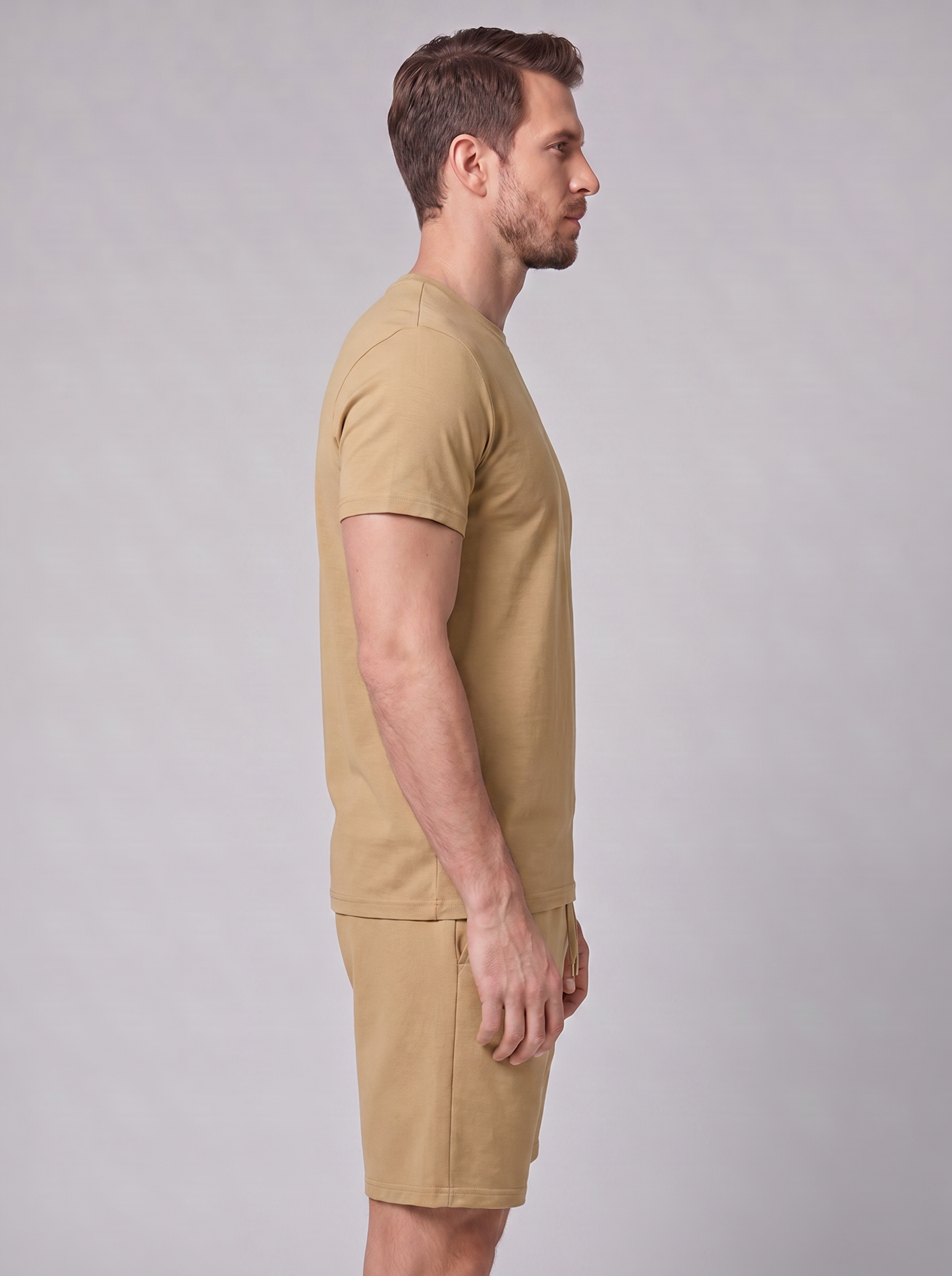 Men's Cotton Blend T-Shirt and Shorts Co-Ord Set