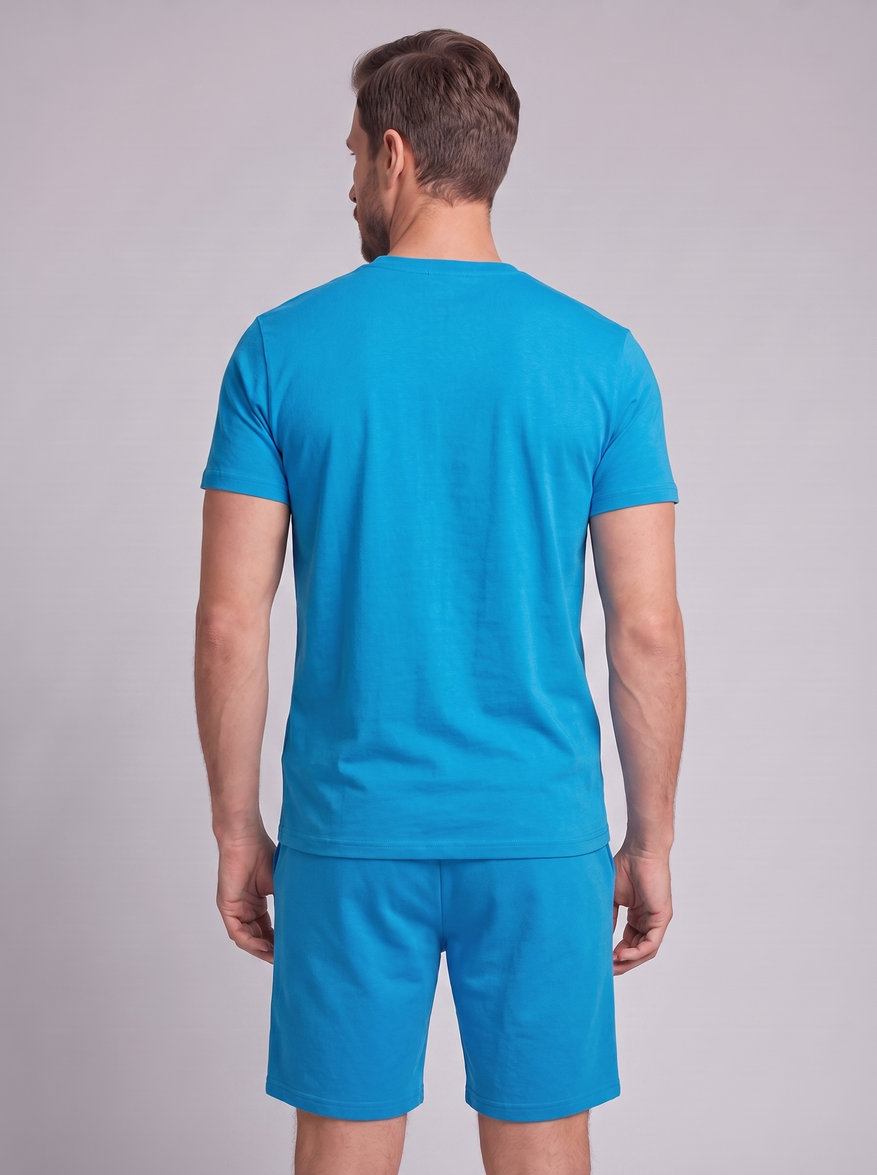Men's Cotton Blend T-Shirt and Shorts Co-Ord Set