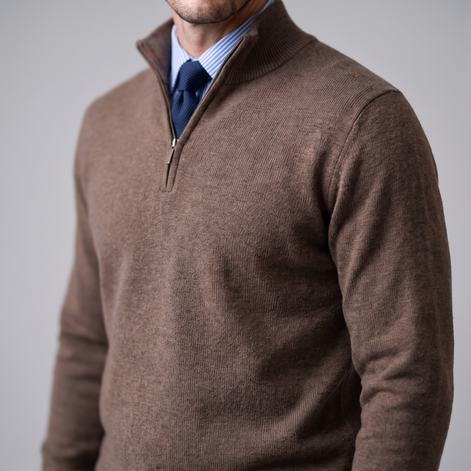 Men's Cotton Half-Zip Sweater