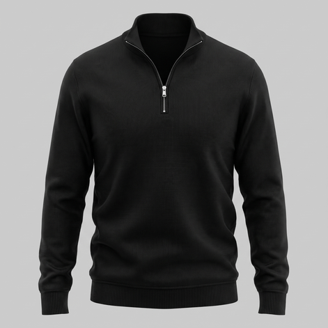 Men's Cotton Half-Zip Sweater