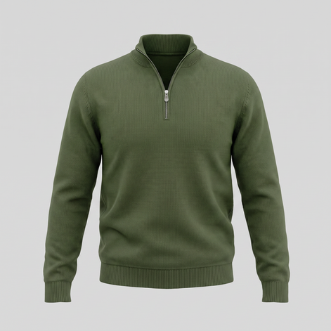 Men's Cotton Half-Zip Sweater