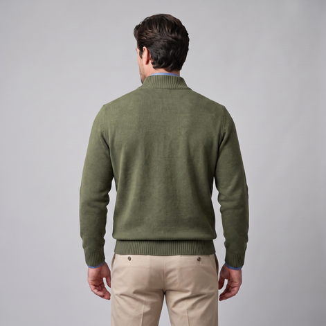 Men's Cotton Half-Zip Sweater