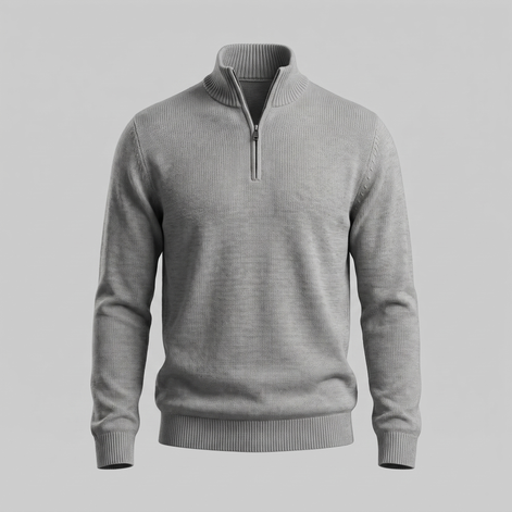 Men's Cotton Half-Zip Sweater