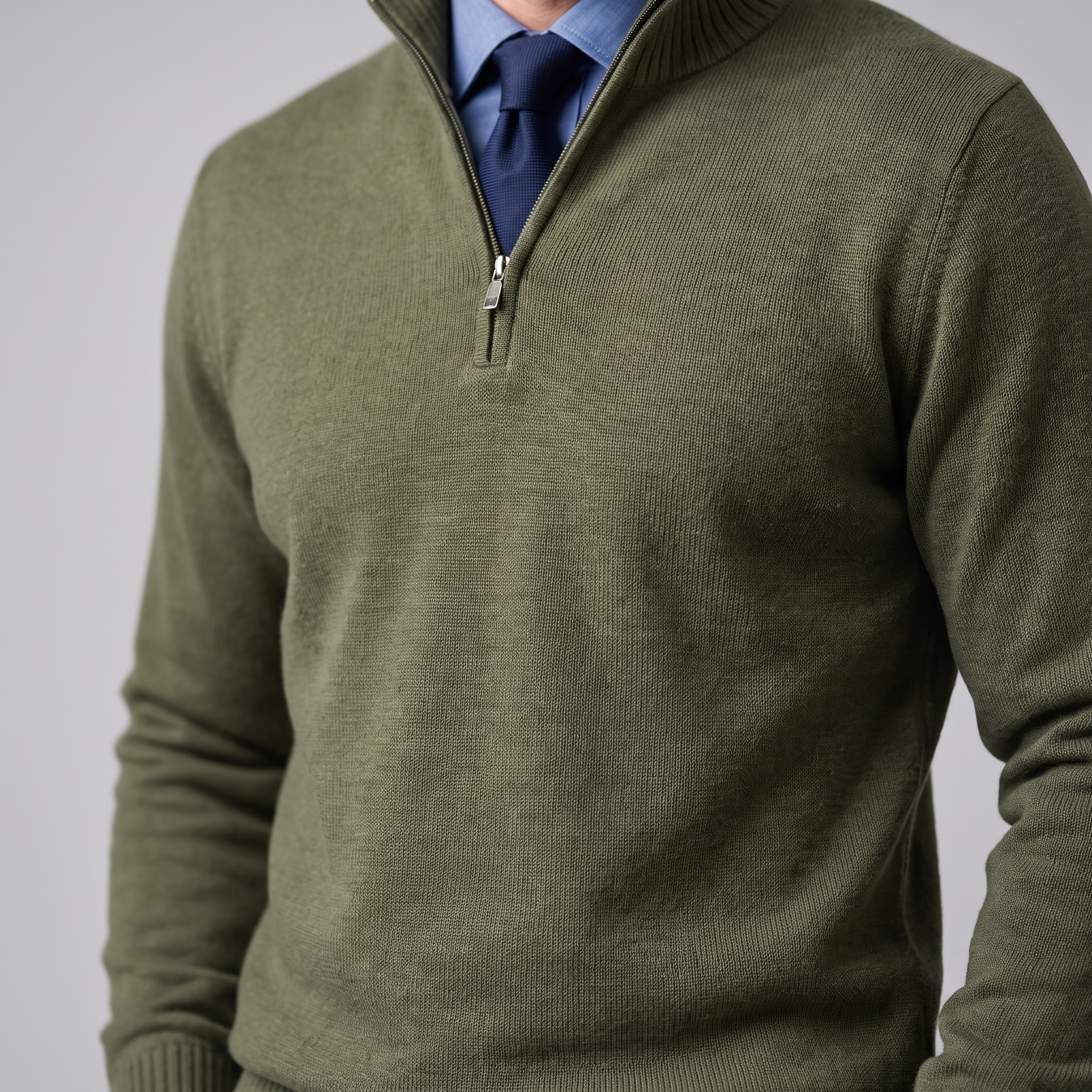 Men's Cotton Half-Zip Sweater