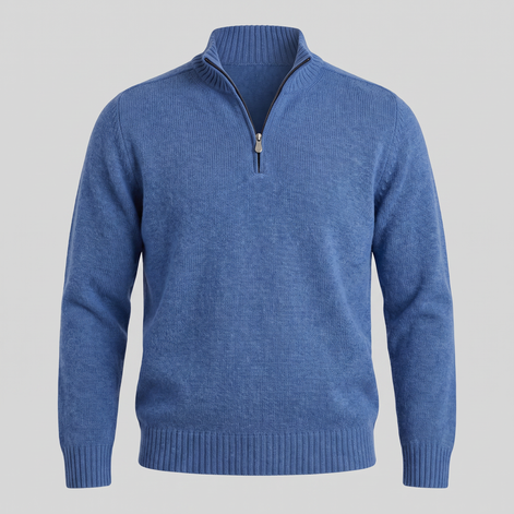 Men's Cotton Half-Zip Sweater