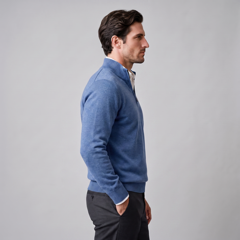 Men's Cotton Half-Zip Sweater