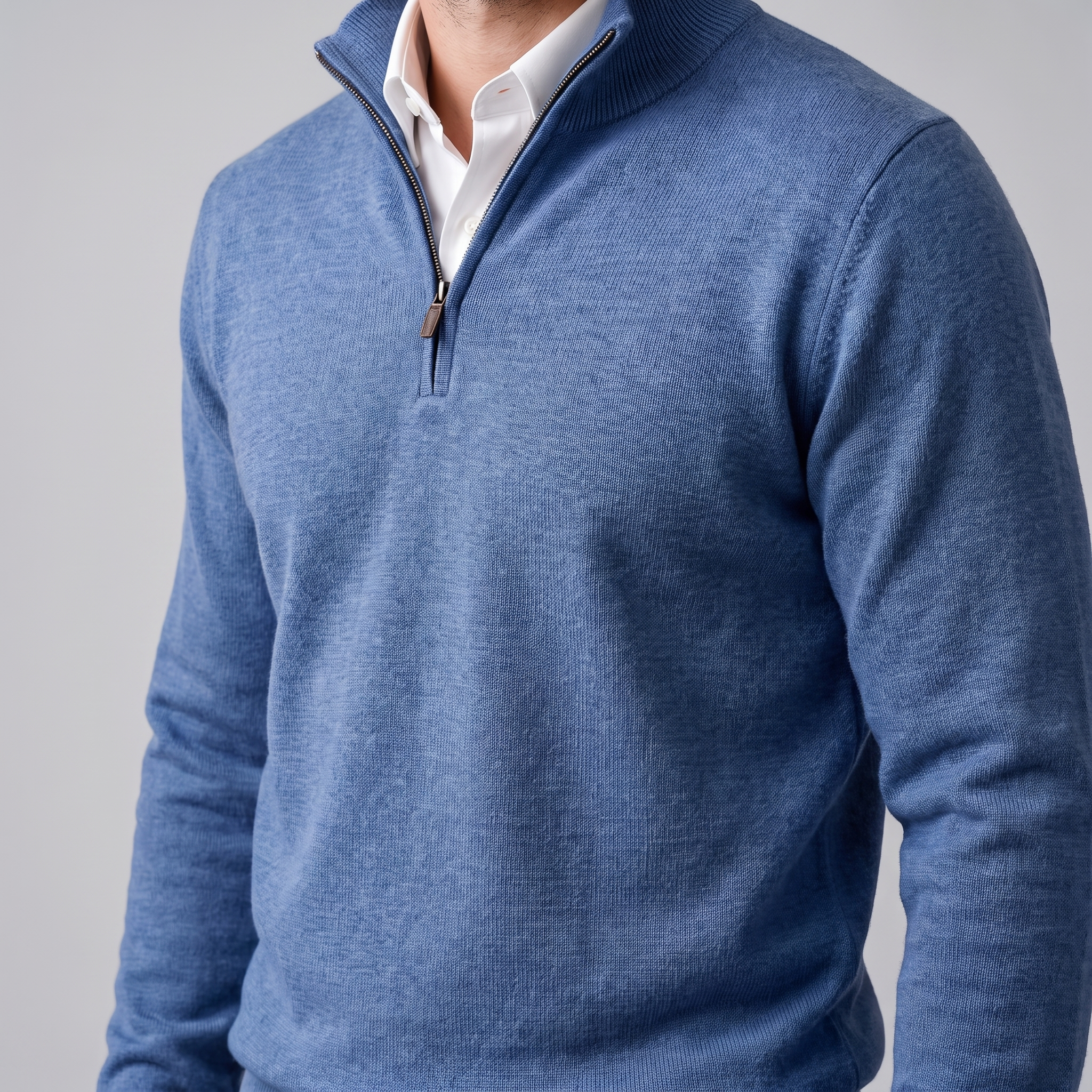 Men's Cotton Half-Zip Sweater