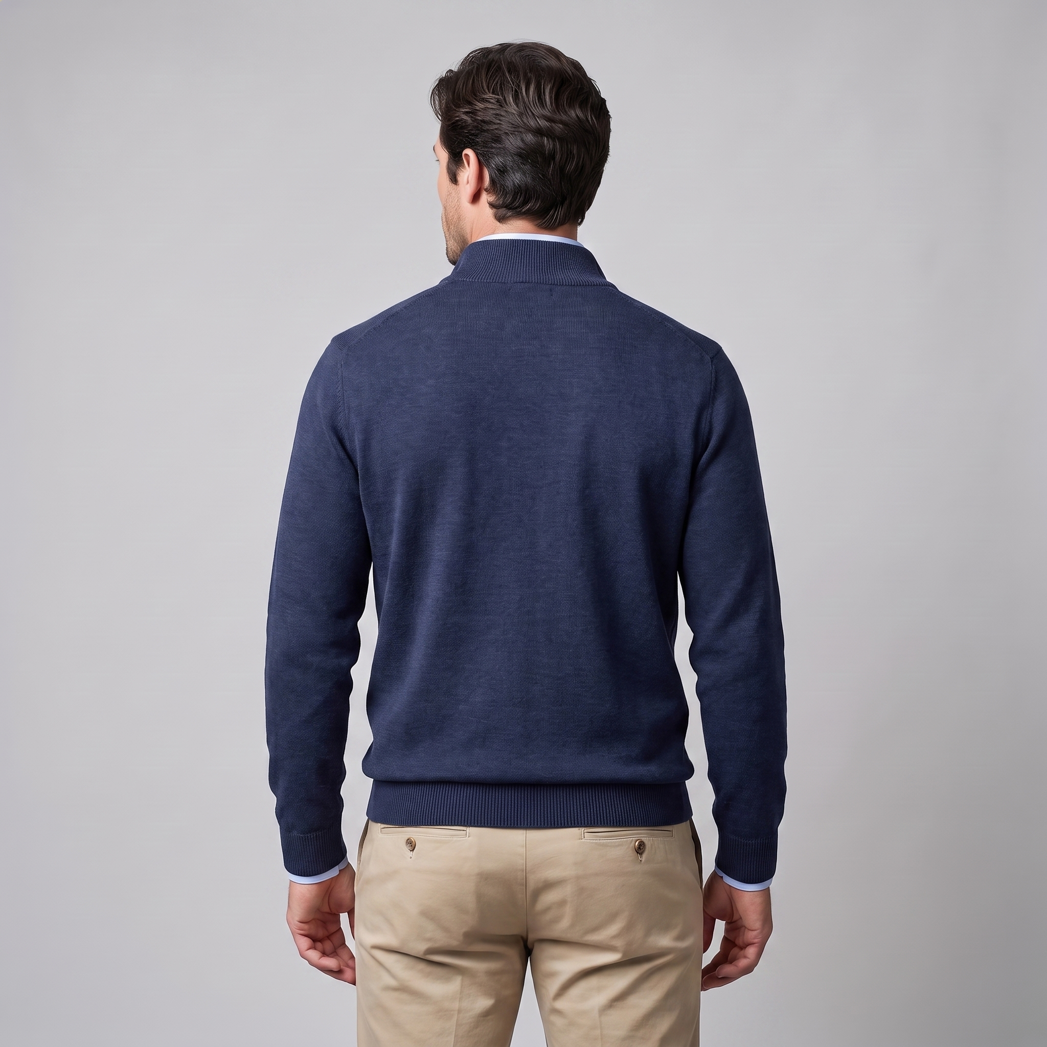 Men's Cotton Half-Zip Sweater
