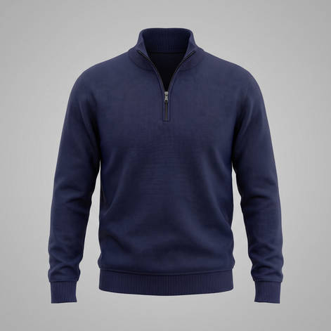 Men's Cotton Half-Zip Sweater