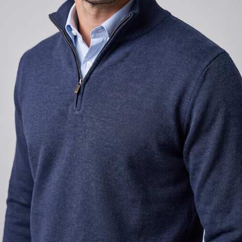Men's Cotton Half-Zip Sweater