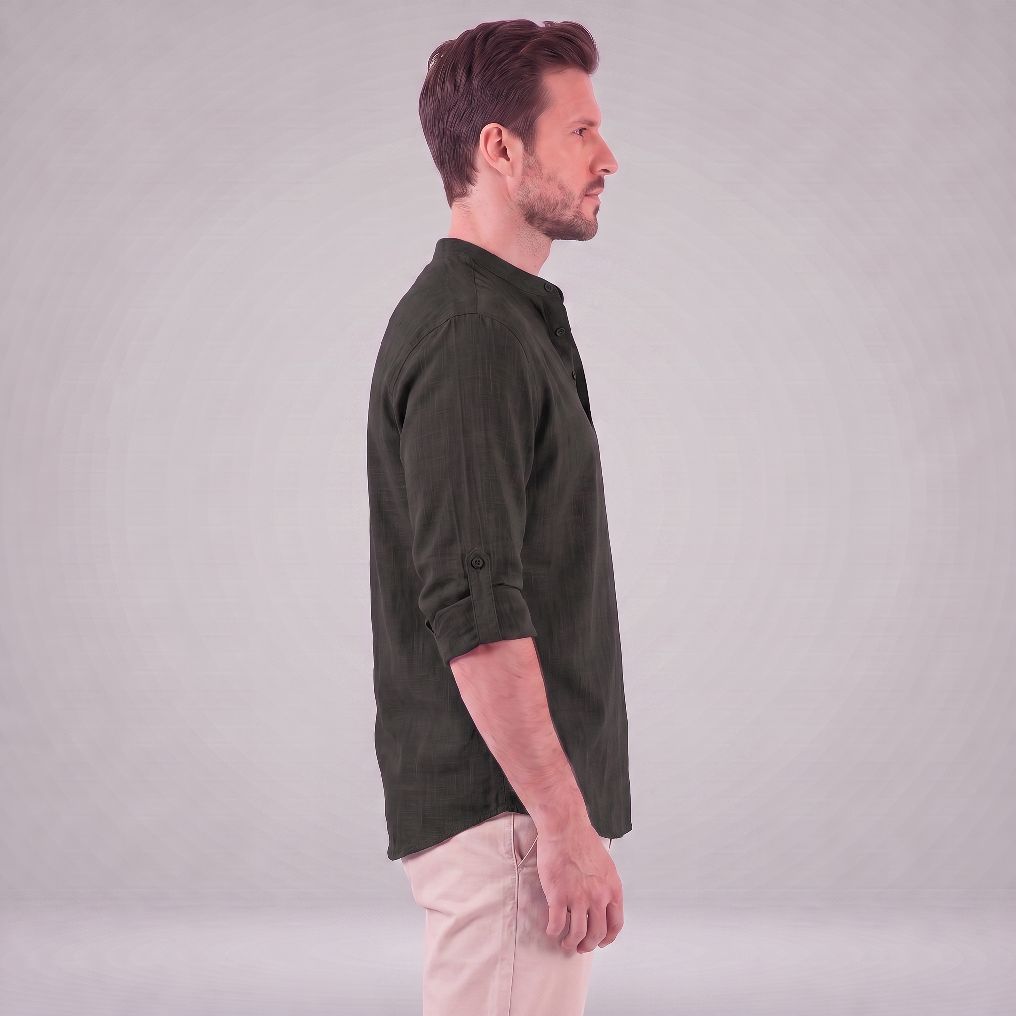 Men's Cotton Popover Henley Shirt