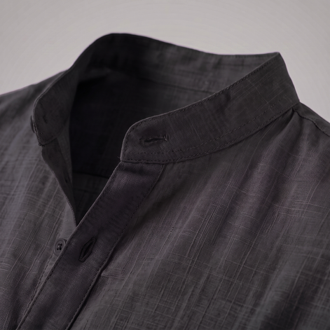 Men's Cotton Popover Henley Shirt