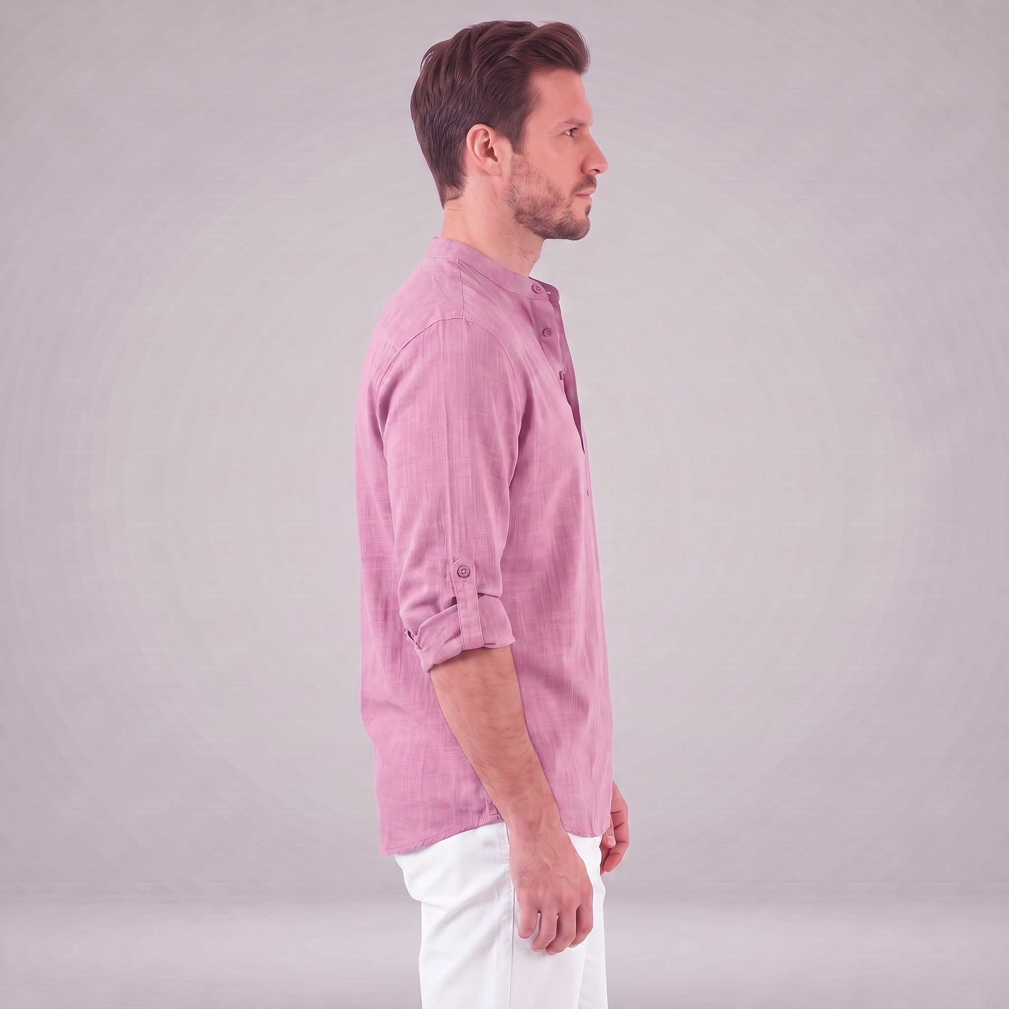 Men's Cotton Popover Henley Shirt