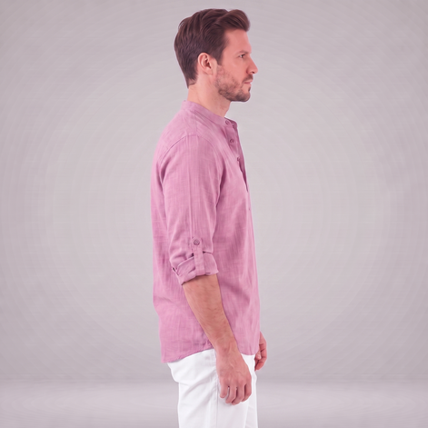 Men's Cotton Popover Henley Shirt