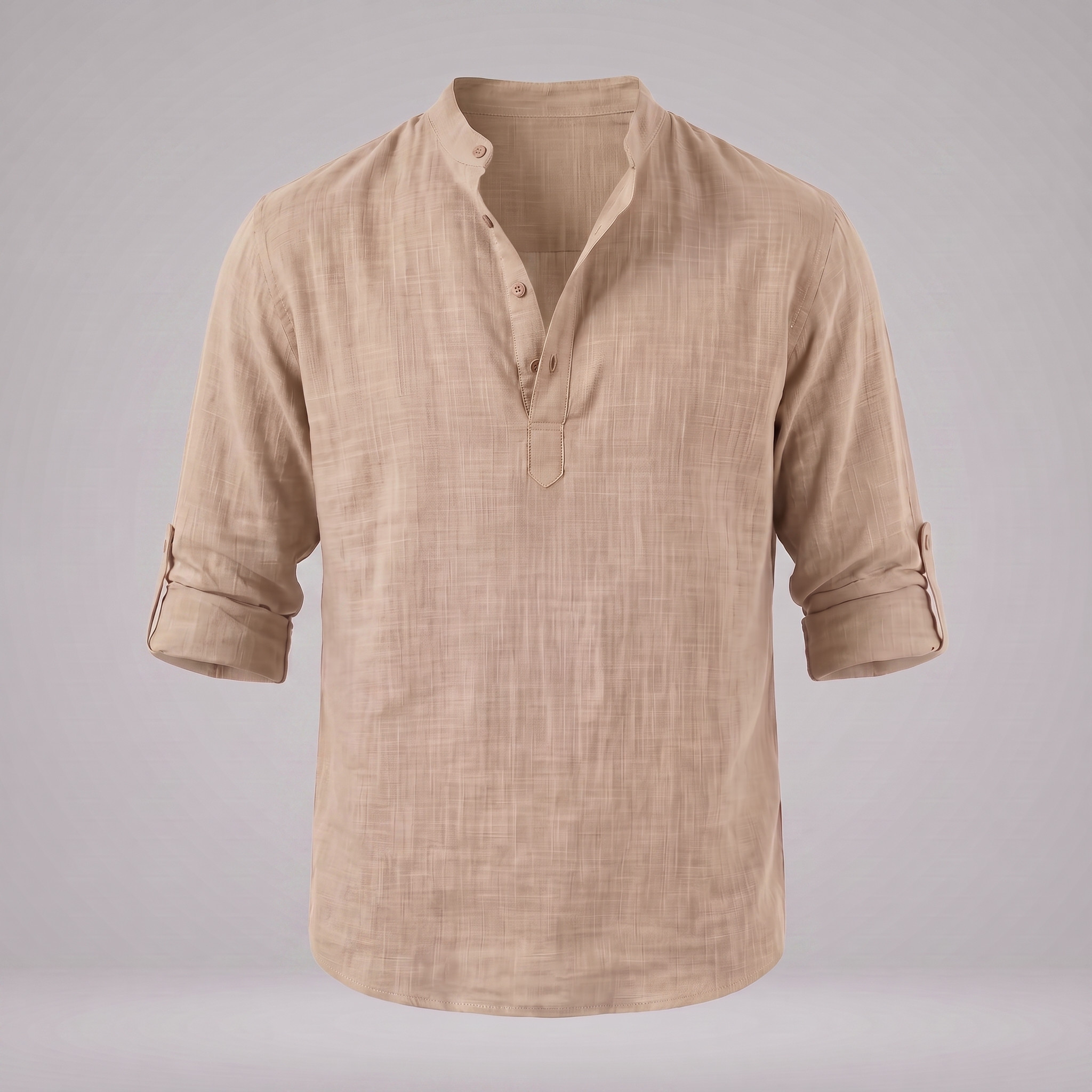 Men's Cotton Popover Henley Shirt