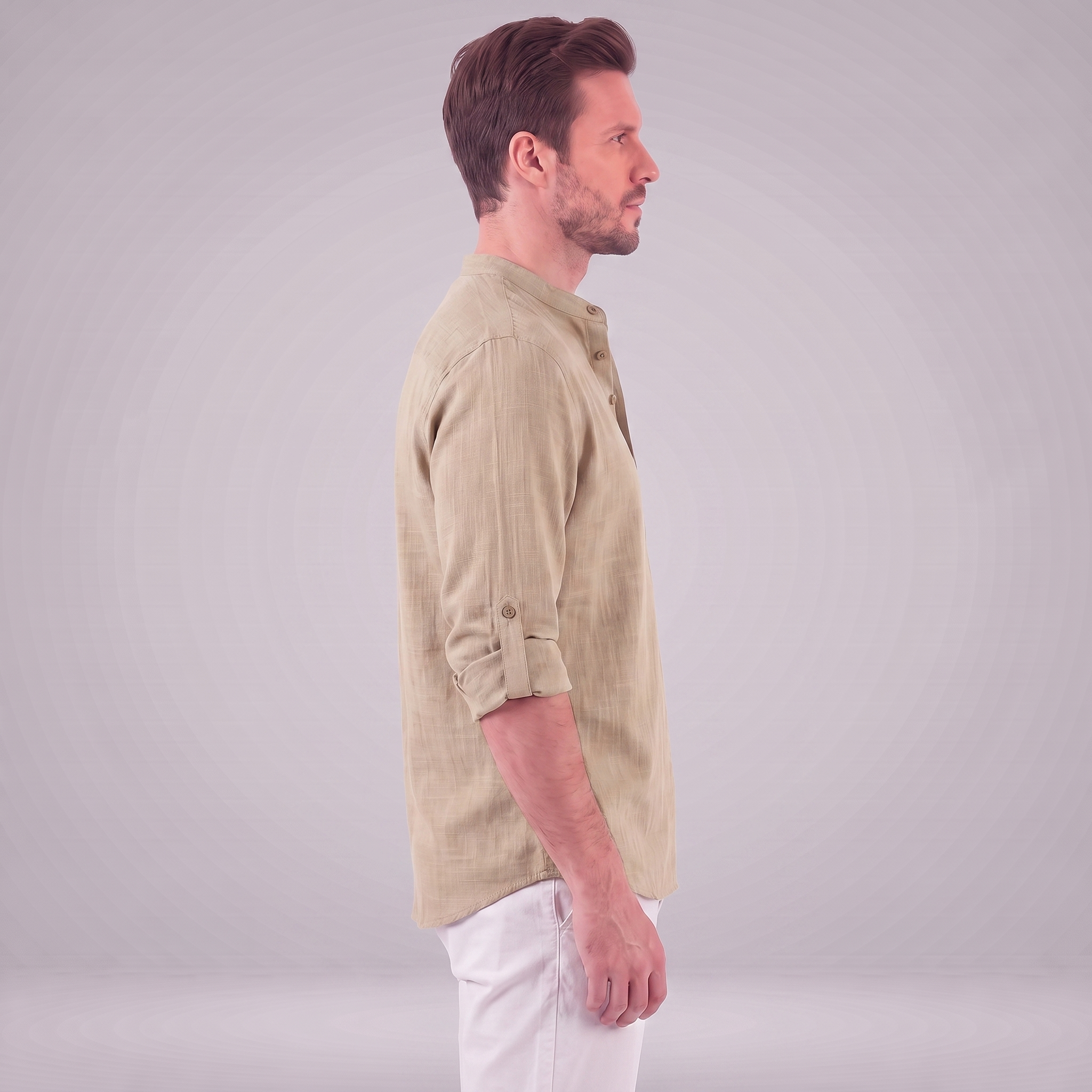 Men's Cotton Popover Henley Shirt