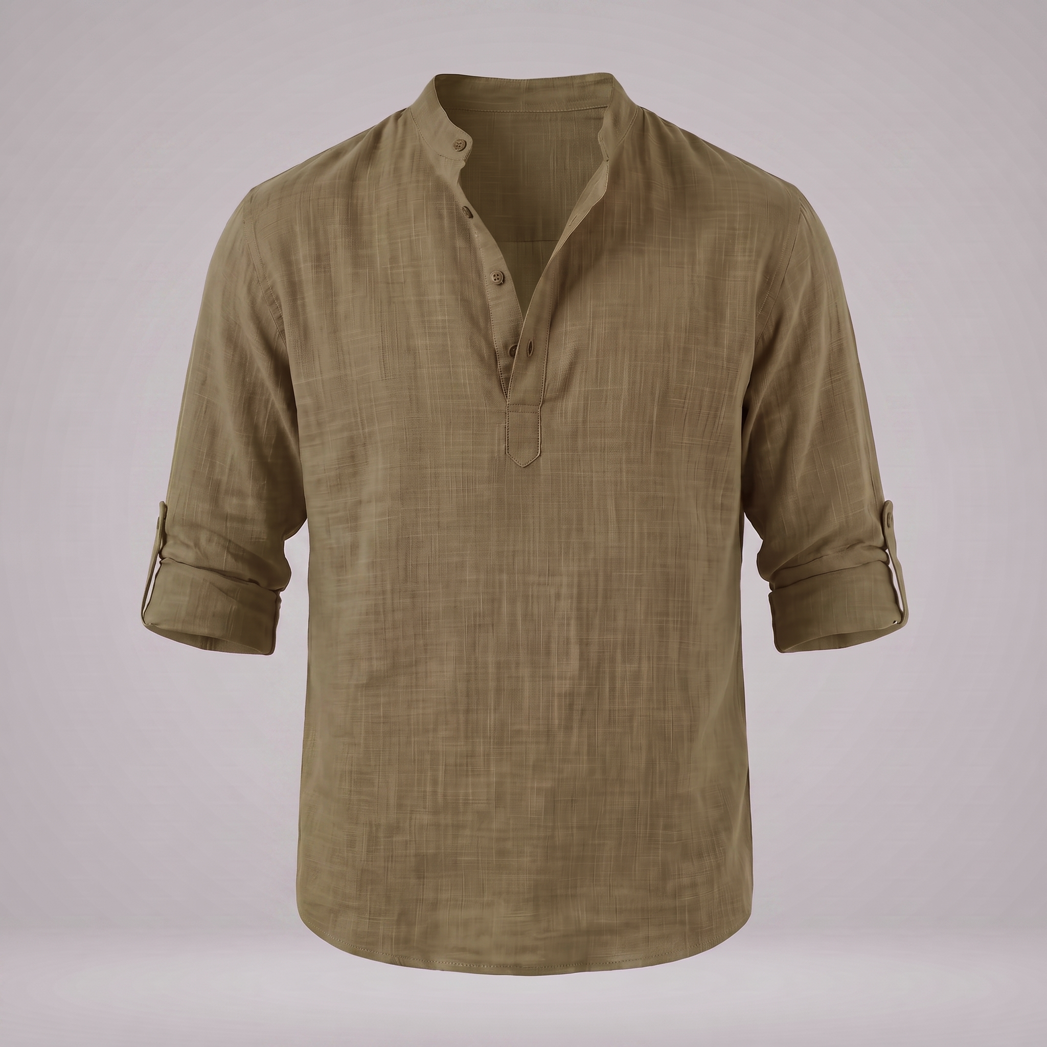 Men's Cotton Popover Henley Shirt