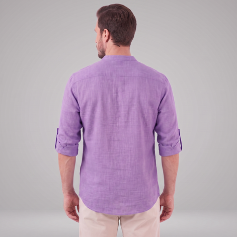 Men's Cotton Popover Henley Shirt