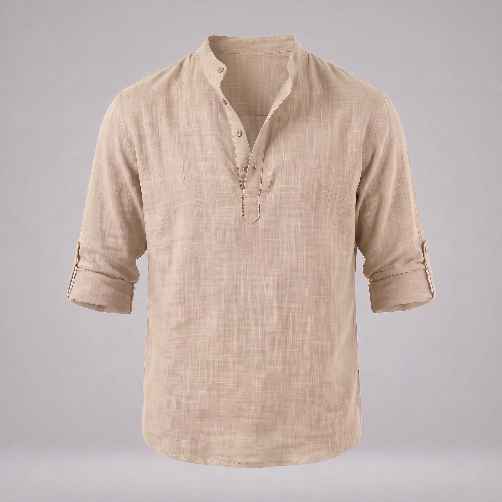 Men's Cotton Popover Henley Shirt