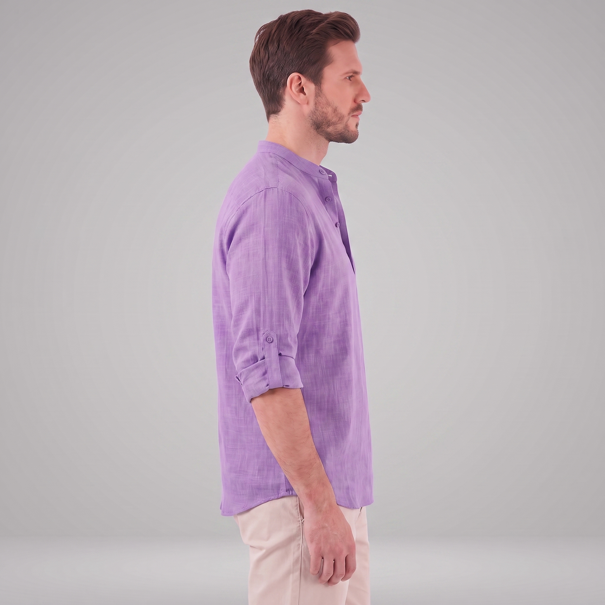 Men's Cotton Popover Henley Shirt