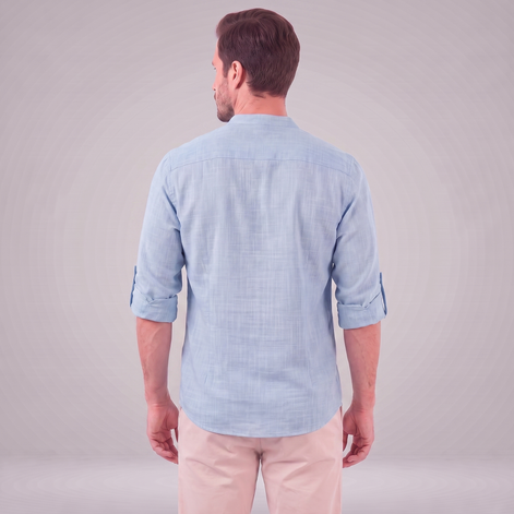 Men's Cotton Popover Henley Shirt