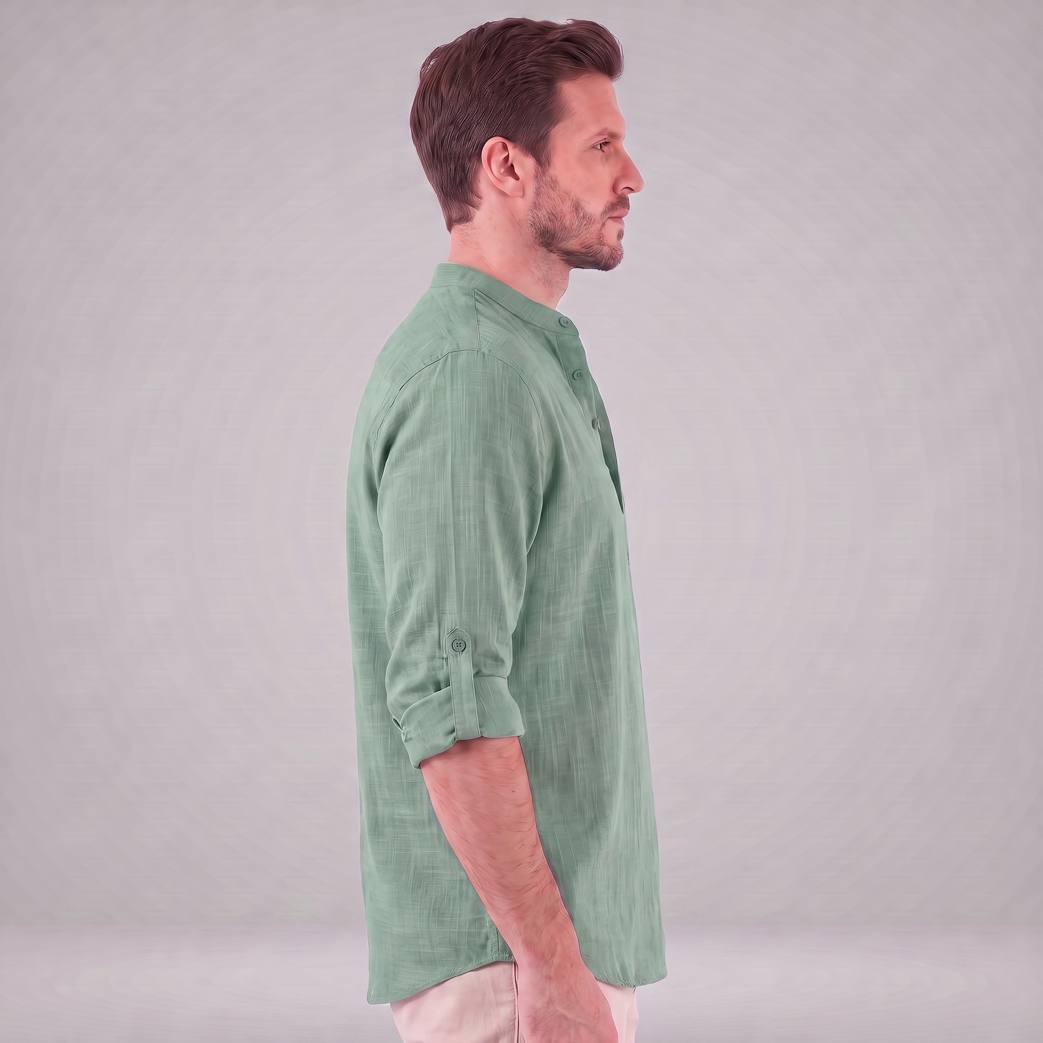 Men's Cotton Popover Henley Shirt