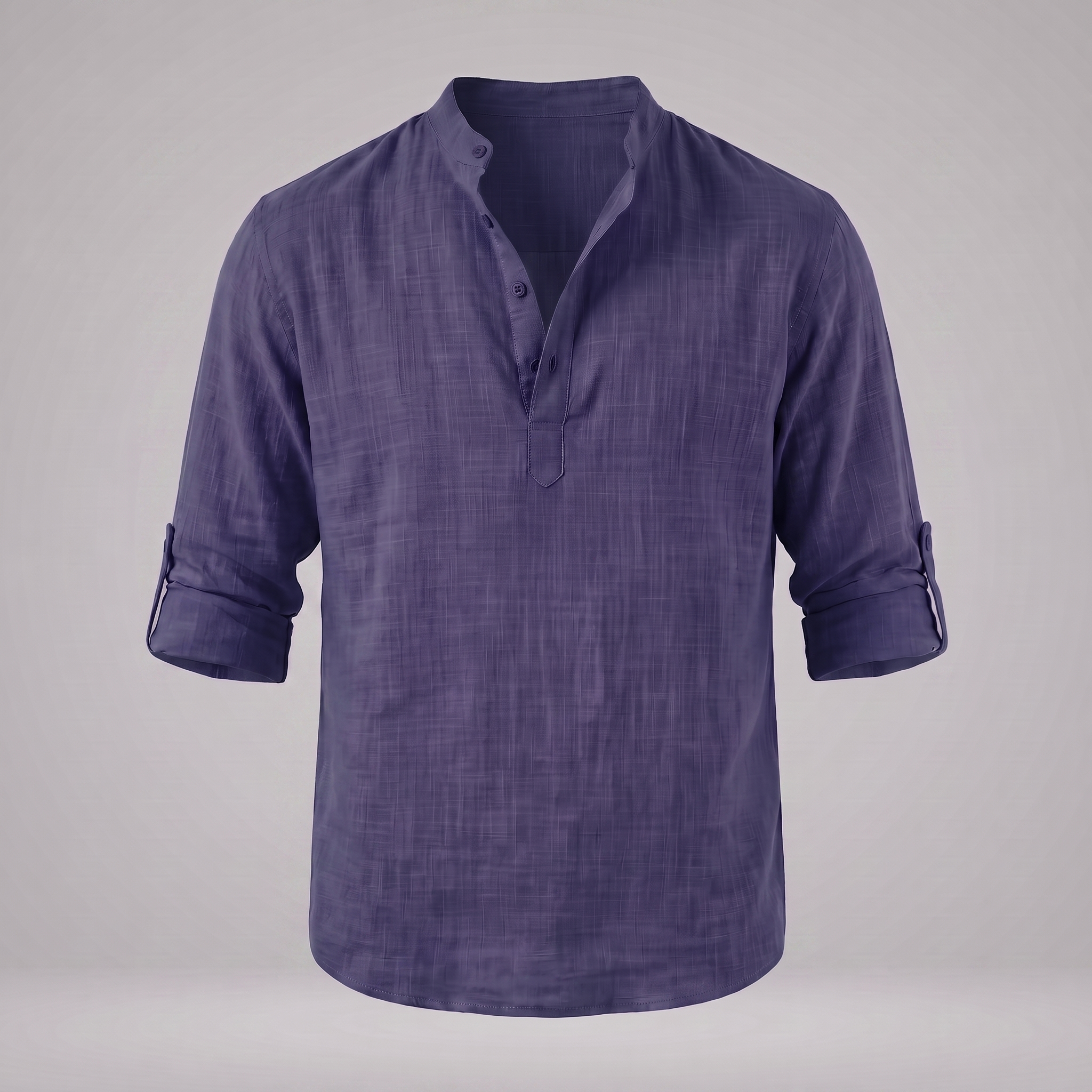 Men's Cotton Popover Henley Shirt