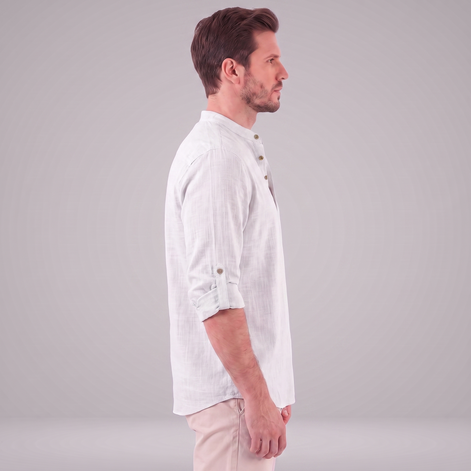 Men's Cotton Popover Henley Shirt