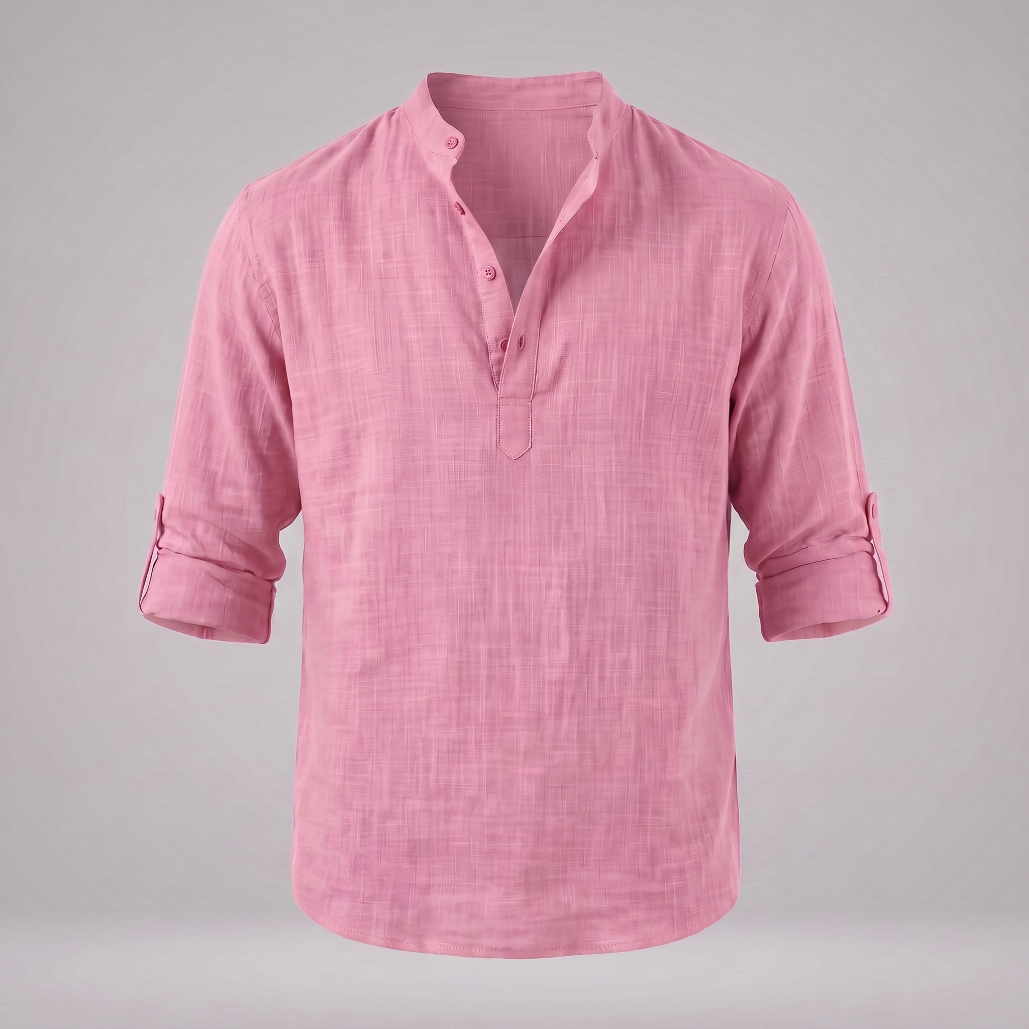 Men's Cotton Popover Henley Shirt