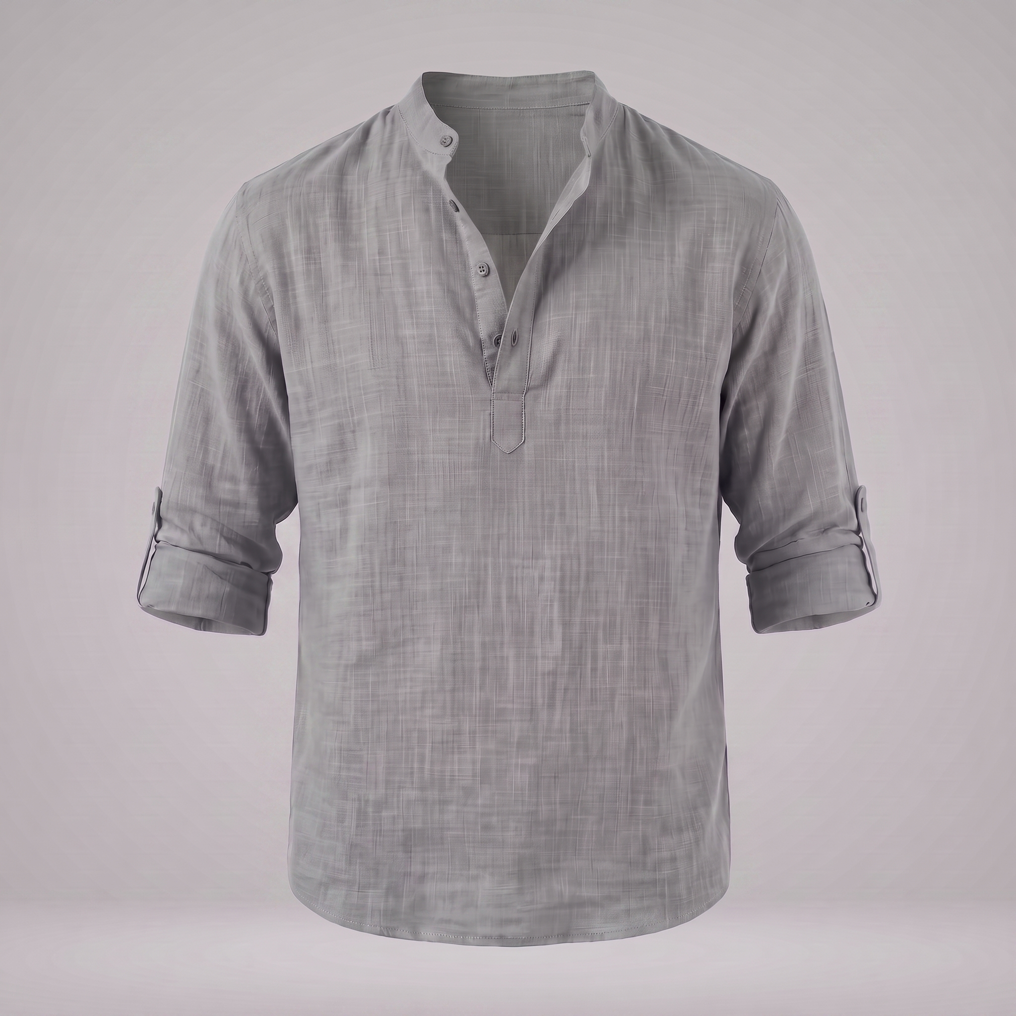 Men's Cotton Popover Henley Shirt