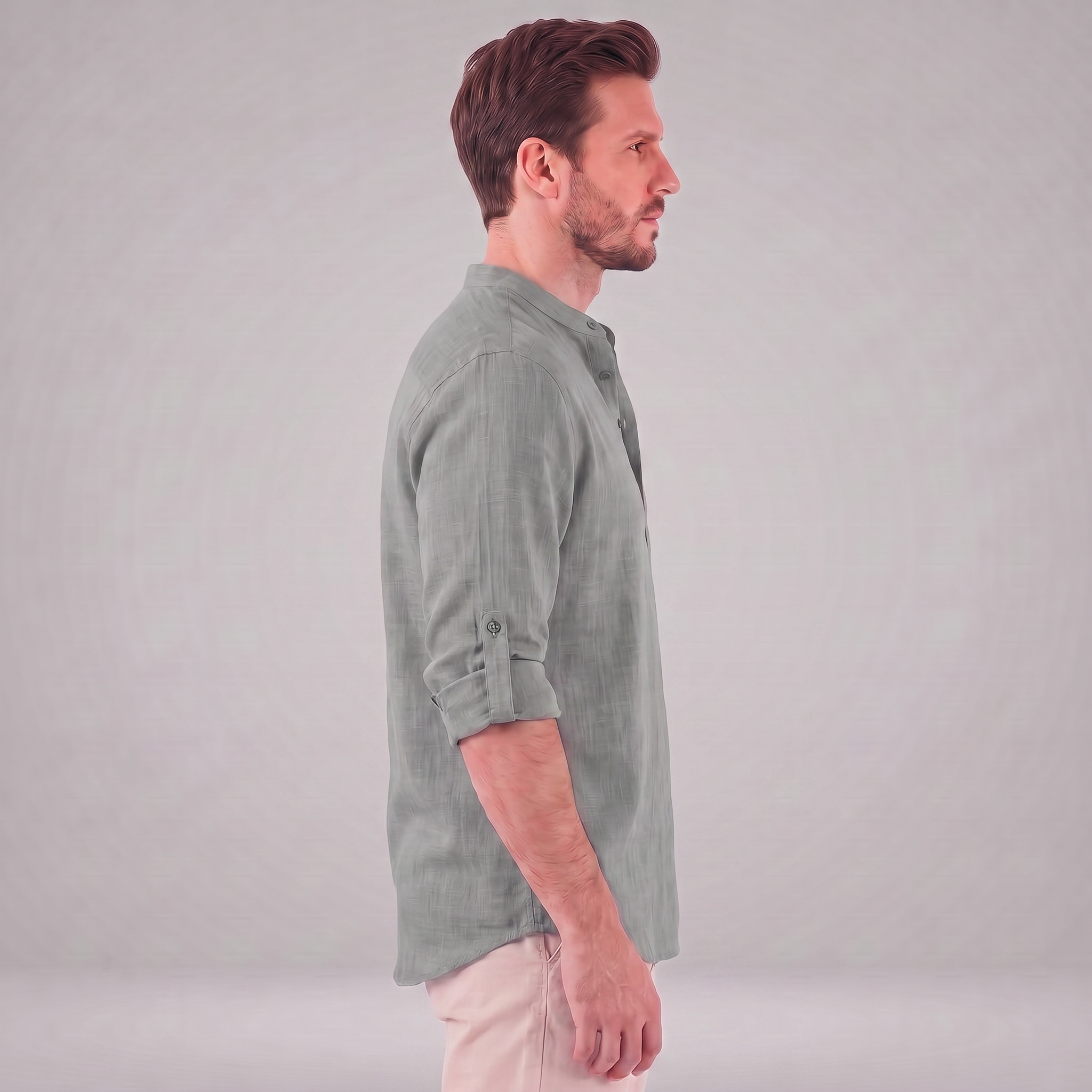 Men's Cotton Popover Henley Shirt