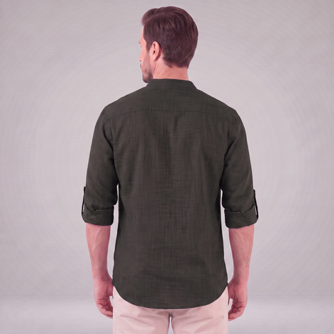 Men's Cotton Popover Henley Shirt