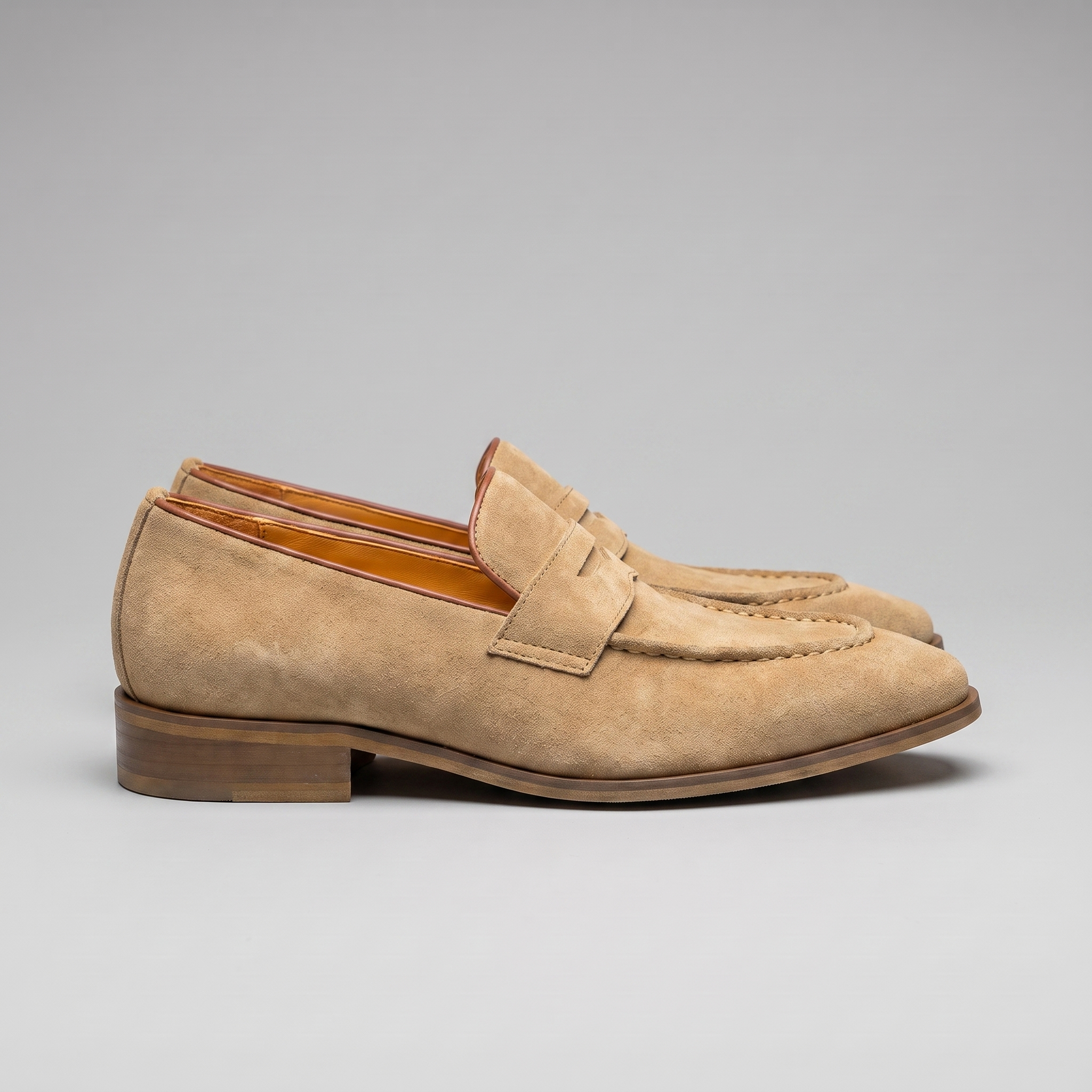 Men's Cowhide Suede Penny Loafers