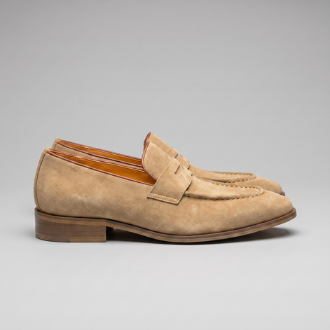 Men's Cowhide Suede Penny Loafers